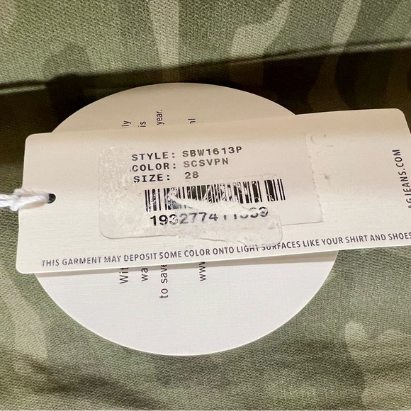 NWT AG Caden Chino Size 6 Green Camo - Picture 6 of 8